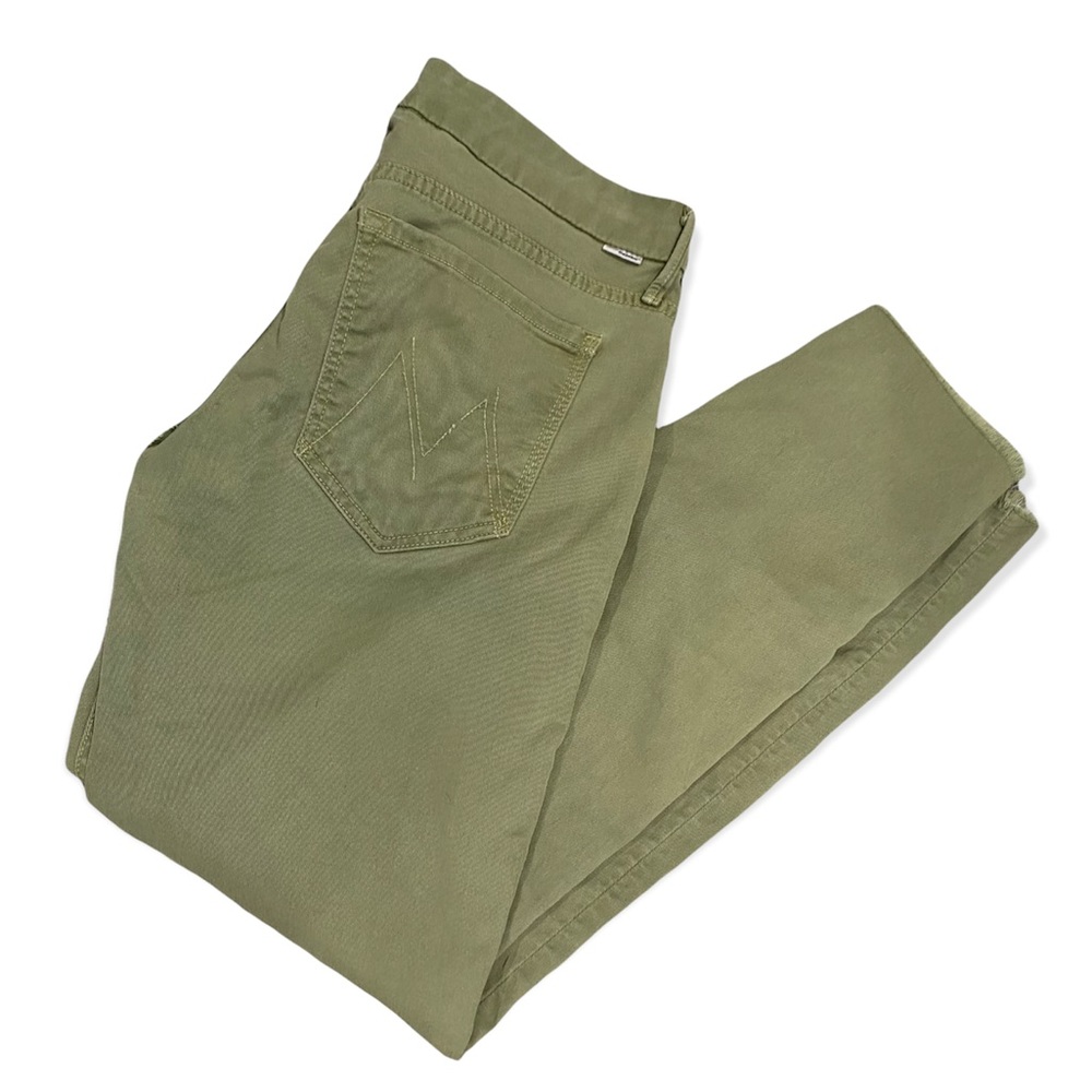MOTHER The Looker Ankle Fray Jeans in Canteen Olive